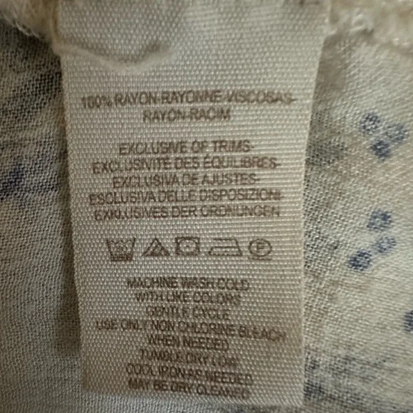 Free People Women’s Tropical Floral Bloom Printed Blouse, Size Small/Oversized - Picture 8 of 10